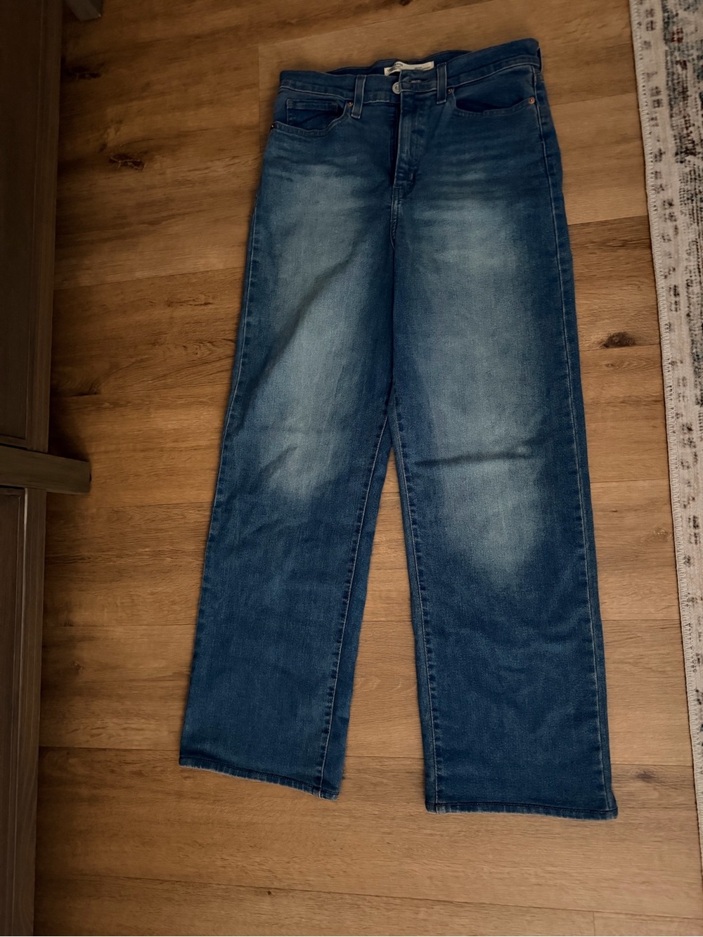Signature by Levi Strauss Medium Blue High Rise Loose Straight Jeans
